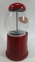 Jelly Belly Metal and Glass Globe Red Colored 9" Tall Jelly Bean Candy Dispenser