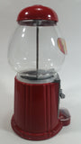 Jelly Belly Metal and Glass Globe Red Colored 9" Tall Jelly Bean Candy Dispenser