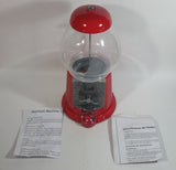 Antique Style Metal and Glass Globe Red Colored 11 1/2" Tall Candy Gumball Dispenser With Original Box