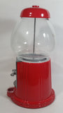 Antique Style Metal and Glass Globe Red Colored 11 1/2" Tall Candy Gumball Dispenser With Original Box