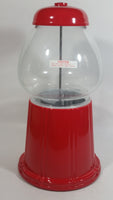 Antique Style Metal and Glass Globe Red Colored 11 1/2" Tall Candy Gumball Dispenser With Original Box