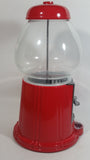 Antique Style Metal and Glass Globe Red Colored 11 1/2" Tall Candy Gumball Dispenser With Original Box