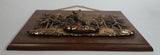 Vintage A & F Canada 3D  Scene of Bear Standing Up In a Canadian Forest Wood Plaque Wall Hanging