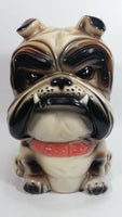 10" Tall Ceramic Bulldog Dog Coin Bank - Made in Taiwan