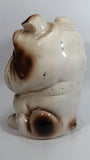 10" Tall Ceramic Bulldog Dog Coin Bank - Made in Taiwan