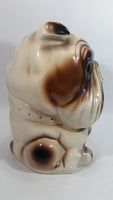 10" Tall Ceramic Bulldog Dog Coin Bank - Made in Taiwan