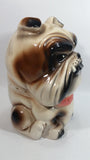 10" Tall Ceramic Bulldog Dog Coin Bank - Made in Taiwan