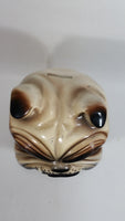 10" Tall Ceramic Bulldog Dog Coin Bank - Made in Taiwan