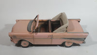 Chevy Bel Air Convertible Pressed Steel Light Salmon Pink Hand Painted Decorative Classic Car Model 11 1/2" Long