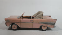 Chevy Bel Air Convertible Pressed Steel Light Salmon Pink Hand Painted Decorative Classic Car Model 11 1/2" Long