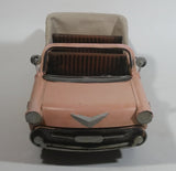 Chevy Bel Air Convertible Pressed Steel Light Salmon Pink Hand Painted Decorative Classic Car Model 11 1/2" Long