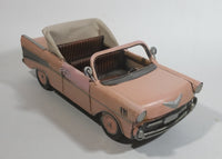 Chevy Bel Air Convertible Pressed Steel Light Salmon Pink Hand Painted Decorative Classic Car Model 11 1/2" Long