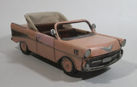 Chevy Bel Air Convertible Pressed Steel Light Salmon Pink Hand Painted Decorative Classic Car Model 11 1/2" Long