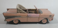 Chevy Bel Air Convertible Pressed Steel Light Salmon Pink Hand Painted Decorative Classic Car Model 11 1/2" Long