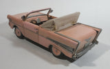 Chevy Bel Air Convertible Pressed Steel Light Salmon Pink Hand Painted Decorative Classic Car Model 11 1/2" Long