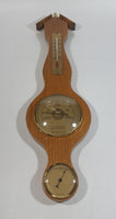 Vintage Baromaster Nautical Style Wooden Weather Station Humidity, Thermometer, and Barometer