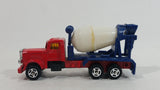 Unknown Brand Red Blue White Cement Mixer Truck Die Cast Toy Car Vehicle