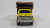 Vintage 1970s Chevy Stepside Pickup Camper Truck Yellow and Brown Die Cast Toy Car Vehicle - Hong Kong