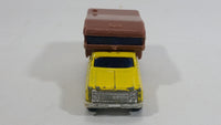 Vintage 1970s Chevy Stepside Pickup Camper Truck Yellow and Brown Die Cast Toy Car Vehicle - Hong Kong