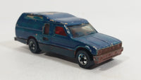 1981 Hot Wheels Minitrek Tan and Brown (Painted Dark Blue Green) Die Cast Toy Car Vehicle - Hong Kong