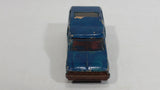 1981 Hot Wheels Minitrek Tan and Brown (Painted Dark Blue Green) Die Cast Toy Car Vehicle - Hong Kong