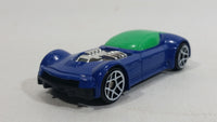 2009 Hot Wheels Ballistik Blue and Green Die Cast Toy Car Vehicle McDonald's Happy Meal