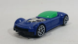 2009 Hot Wheels Ballistik Blue and Green Die Cast Toy Car Vehicle McDonald's Happy Meal