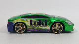 HTF 2011 Maisto Marvel Comics Fast Money "Loki" Character Bright Green Die Cast Toy Car Vehicle