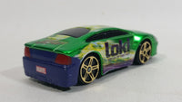 HTF 2011 Maisto Marvel Comics Fast Money "Loki" Character Bright Green Die Cast Toy Car Vehicle