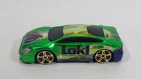 HTF 2011 Maisto Marvel Comics Fast Money "Loki" Character Bright Green Die Cast Toy Car Vehicle