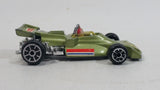 Rare HTF Vintage TinToys McLaren M19 Olive Green "14" W.T. 714 Firestone Die Cast Toy Race Car Vehicle - Hong Kong