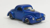 2009 Hot Wheels Custom 41 Willys Coupe Metalflake Blue Die Cast Toy Classic Car Vehicle