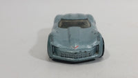 2010 Hot Wheels 2009 Corvette StingRay Concept Metallic Steel Blue Die Cast Toy Car Vehicle