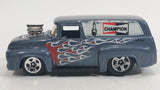 2010 Hot Wheels HW Performance 1956 Ford Truck Champion Spark Plugs Grey Die Cast Toy Car Hot Rod Vehicle