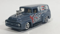 2010 Hot Wheels HW Performance 1956 Ford Truck Champion Spark Plugs Grey Die Cast Toy Car Hot Rod Vehicle