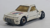 1989 Hot Wheels Peugeot 205 Rallye White #2 "Shell" Die Cast Toy Car Vehicle