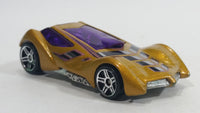 2004 Hot Wheels Sinistra Gold and Purple Die Cast Toy Car Vehicle