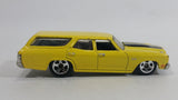 2009 Hot Wheels 1970 Chevrolet Chevelle SS Wagon Yellow Die Cast Toy Car Vehicle