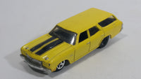 2009 Hot Wheels 1970 Chevrolet Chevelle SS Wagon Yellow Die Cast Toy Car Vehicle