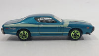 2011 Hot Wheels Muscle Mania '71 Dodge Charger Light Blue Die Cast Toy Muscle Car Vehicle