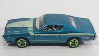 2011 Hot Wheels Muscle Mania '71 Dodge Charger Light Blue Die Cast Toy Muscle Car Vehicle