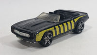 2008 Hot Wheels 1969 Chevrolet Camaro Convertible Black w/ Yellow Bee Die Cast Toy Car Vehicle