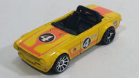 2011 Hot Wheels Track Stars Triumph TR6 Yellow #4 Die Cast Toy Race Car Vehicle