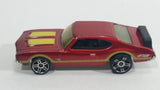 2010 Hot Wheels Hot Auction Olds 442 Metallic Red Die Cast Toy Muscle Car Vehicle