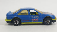 1991 Hot Wheels Peugeot 405 Blue #21 Die Cast Toy Car Vehicle