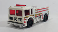 2011 Hot Wheels Thrill Racers Raceway Fire Eater White Firefighting Truck Die Cast Toy Car Rescue Emergency Vehicle