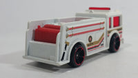 2011 Hot Wheels Thrill Racers Raceway Fire Eater White Firefighting Truck Die Cast Toy Car Rescue Emergency Vehicle