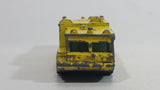 1981 Hot Wheels Workhorses Airport Rescue Yellow Fire Truck Die Cast Toy Car Firefighting Emergency Rescue Vehicle