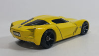 2010 Hot Wheels 2009 Corvette StingRay Concept Yellow Die Cast Toy Car Vehicle