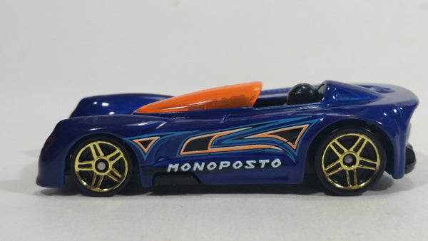 2015 Hot Wheels Monoposto Blue Die Cast Toy Car Vehicle